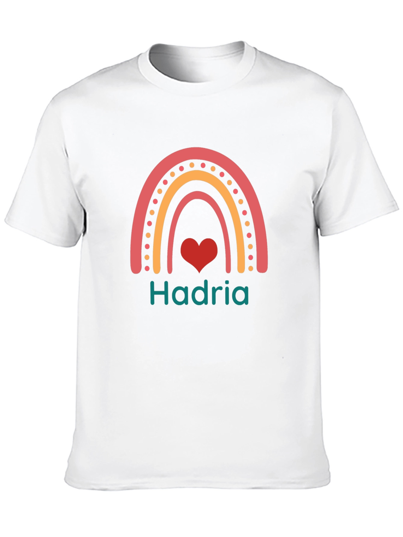 Hadria Rainbow Heart Custom T-Shirt