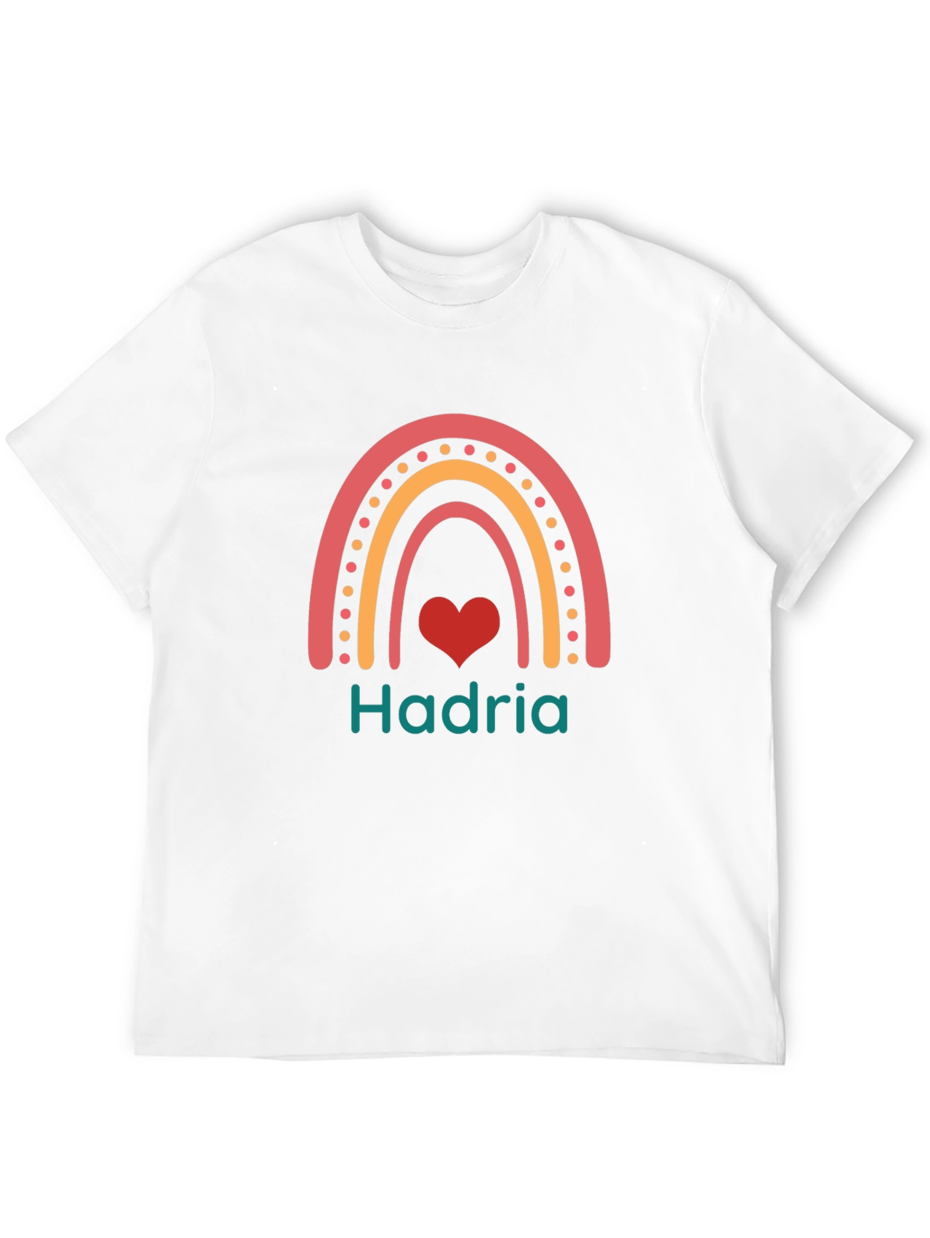 Hadria Rainbow Heart Custom T-Shirt