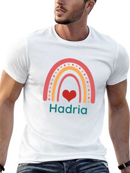 Hadria Rainbow Heart Custom T-Shirt