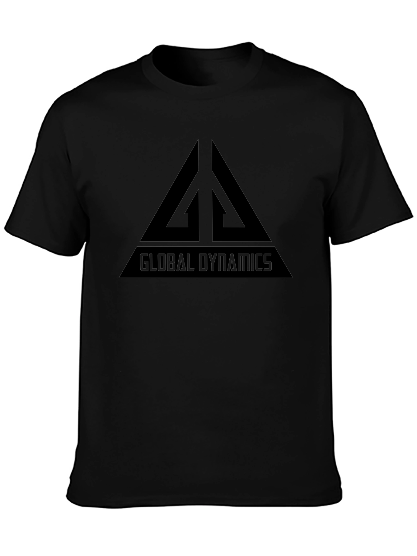 Global Dynamics Graphic Tee - Black Cotton T-Shirt