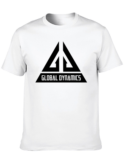 Global Dynamics Graphic Tee - Black Cotton T-Shirt