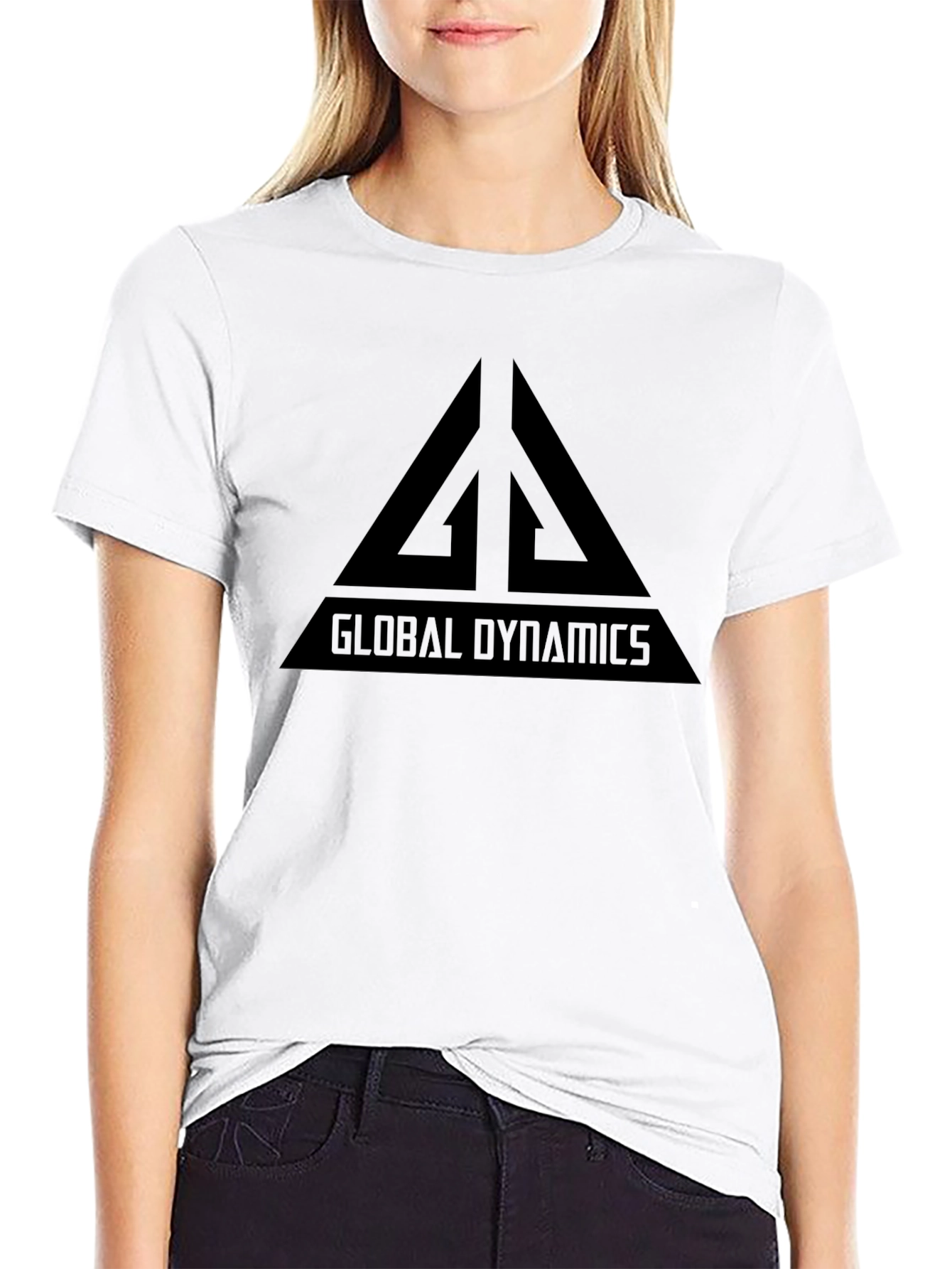 Global Dynamics Graphic Tee - Black Cotton T-Shirt
