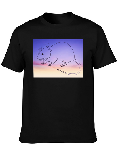Rat Graphic Tee - Sunset Mouse Shirt