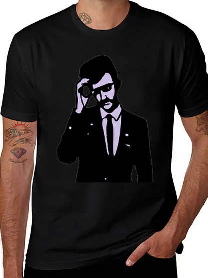 Retro Agent Graphic Tee - Cool Style