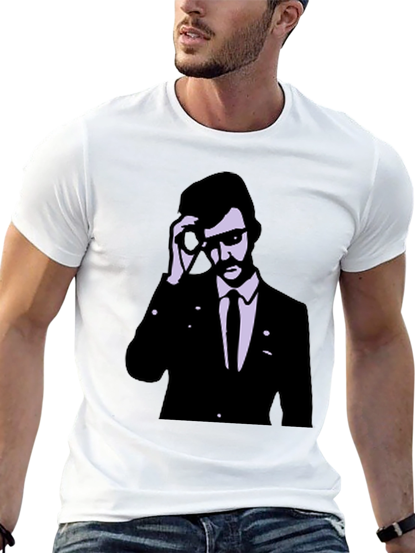 Retro Agent Graphic Tee - Cool Style