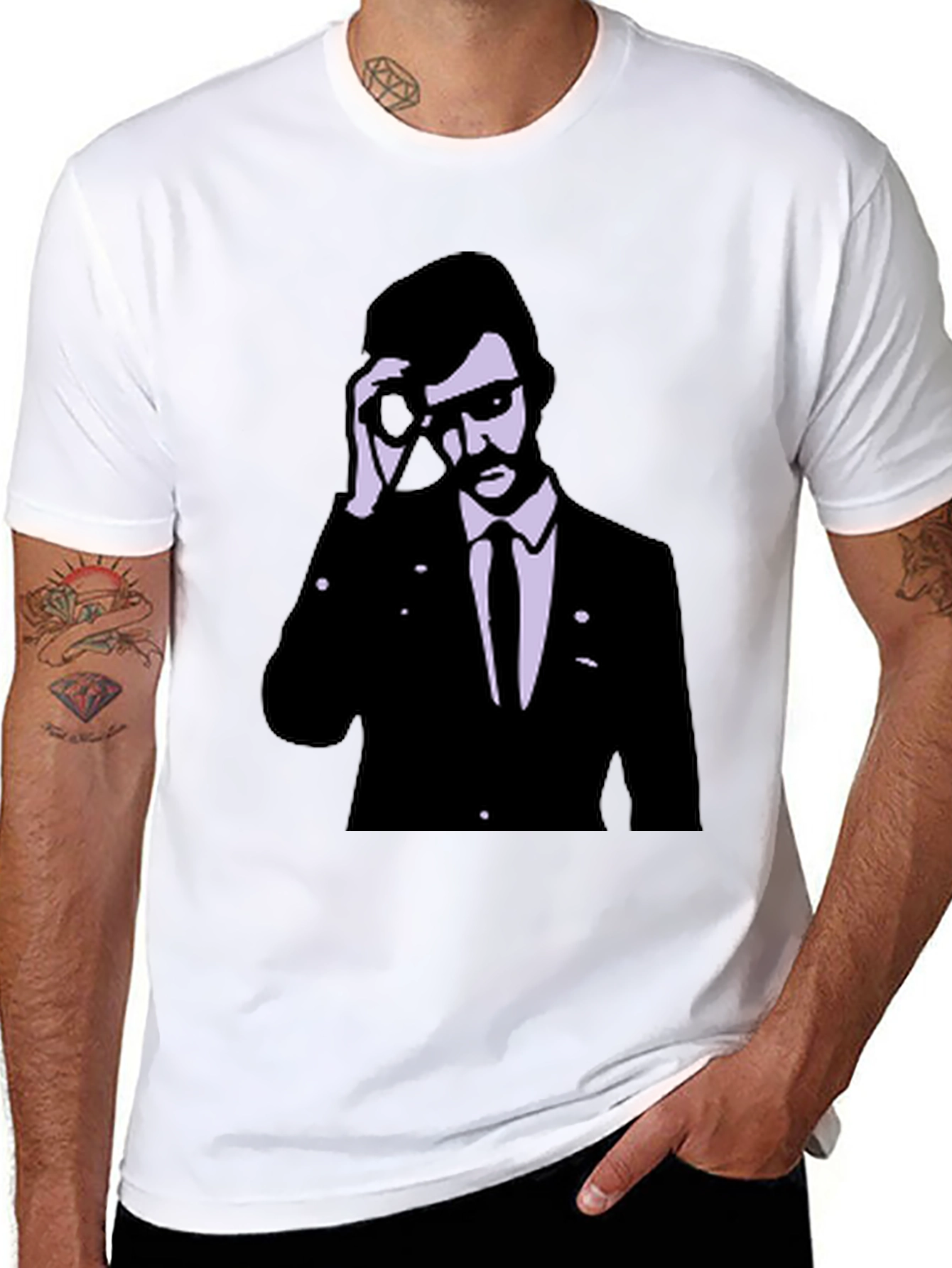 Retro Agent Graphic Tee - Cool Style