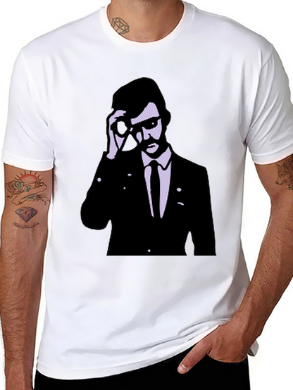 Retro Agent Graphic Tee - Cool Style