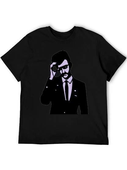 Retro Agent Graphic Tee - Cool Style