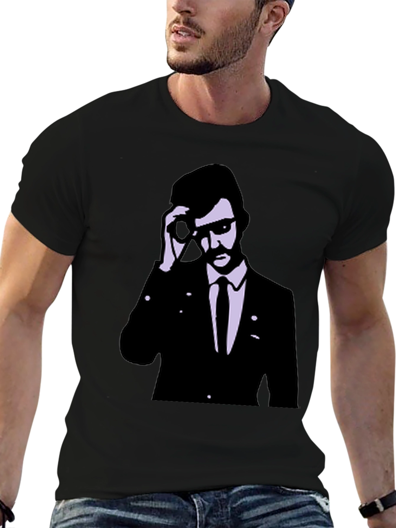 Retro Agent Graphic Tee - Cool Style