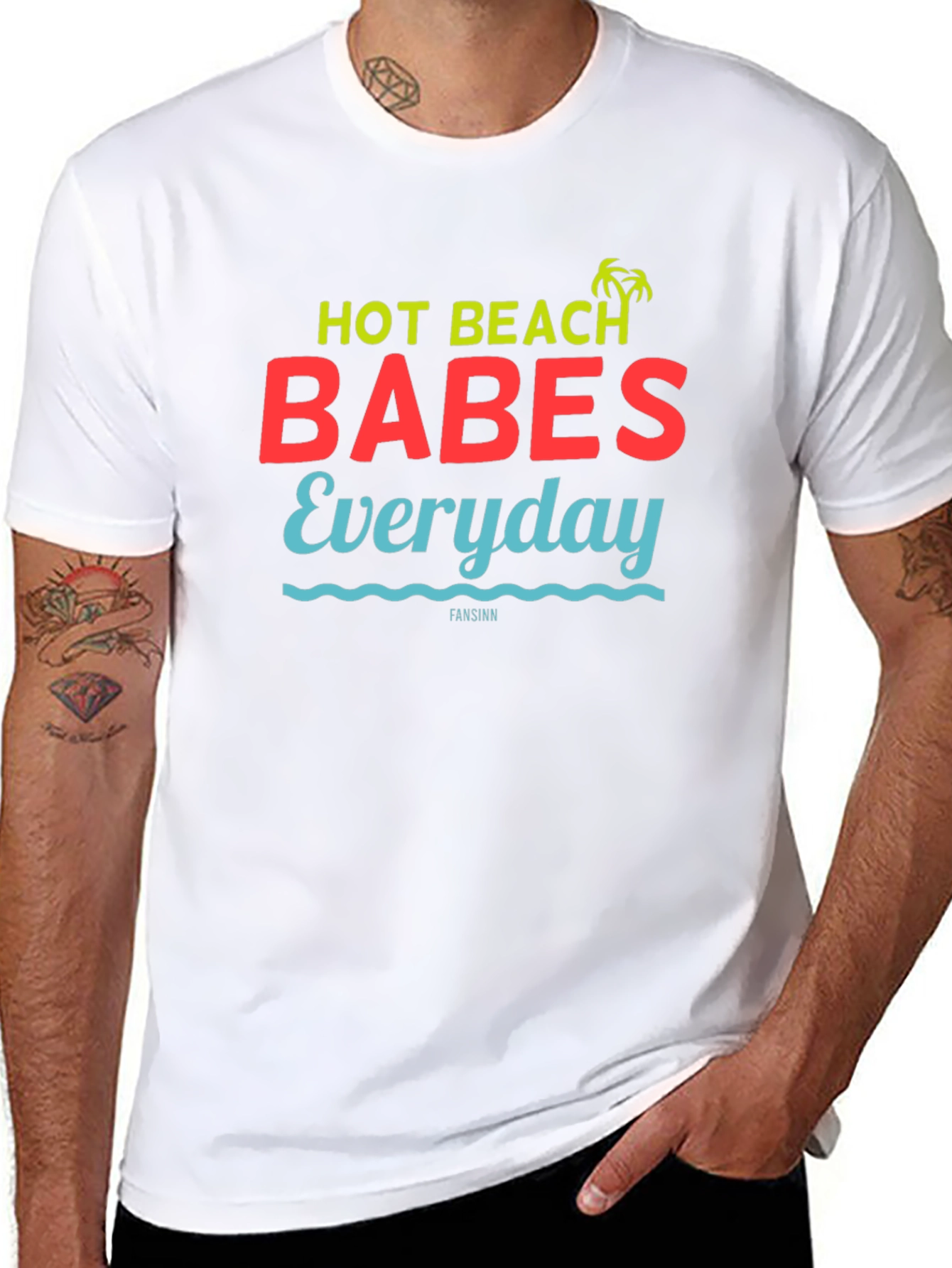Hot Beach Babes Everyday Graphic Tee - Black