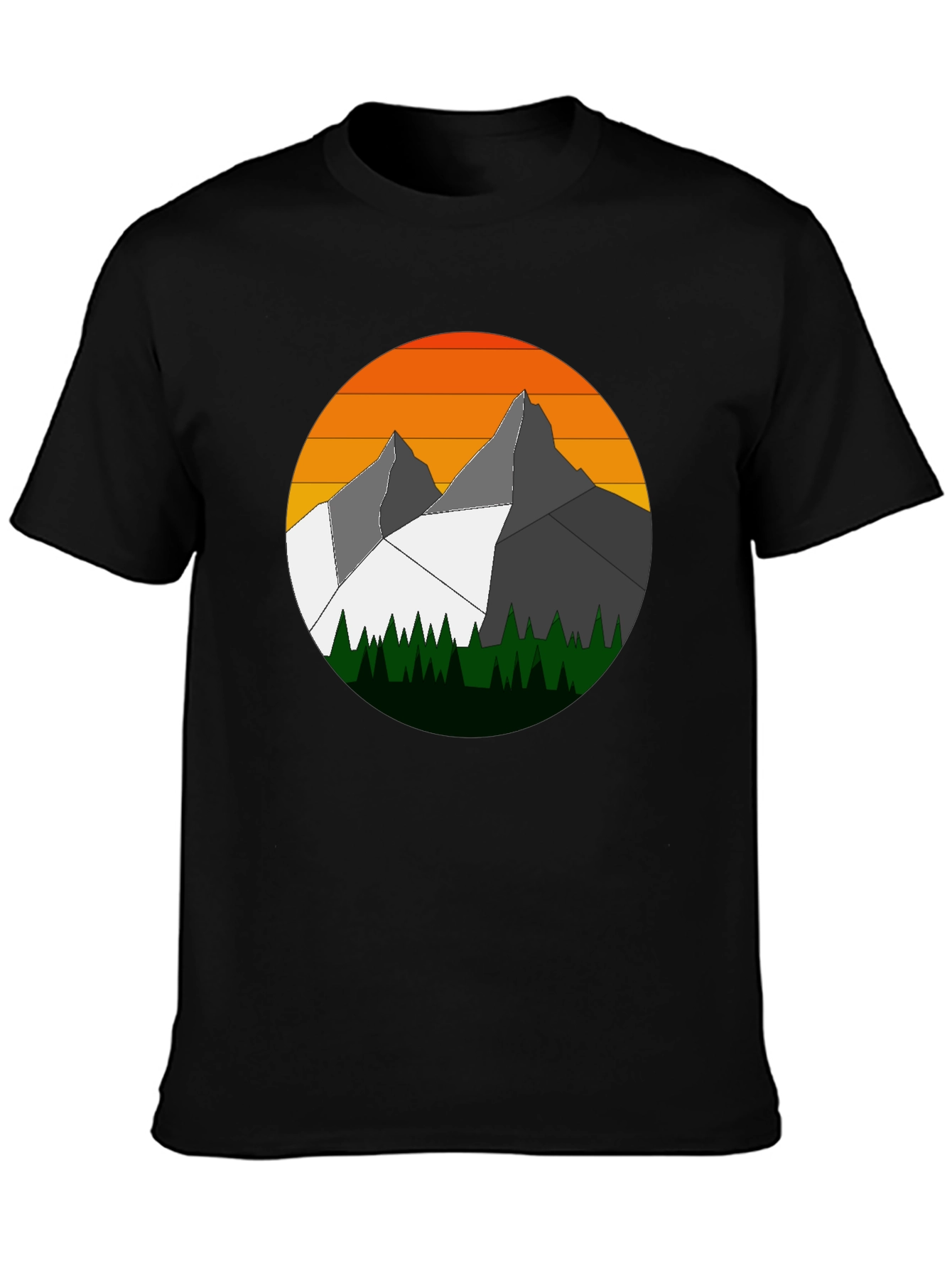 Mountain Sunset Graphic Tee - Nature Inspired Style