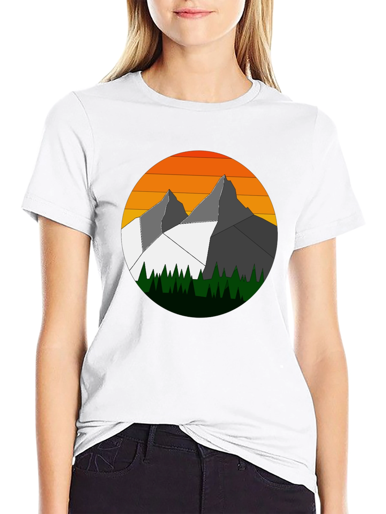 Mountain Sunset Graphic Tee - Nature Inspired Style