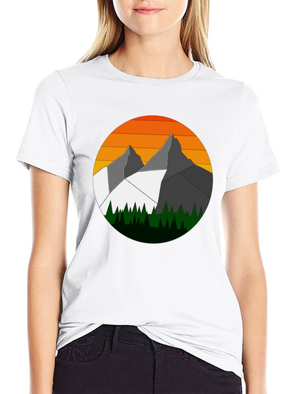 Mountain Sunset Graphic Tee - Nature Inspired Style