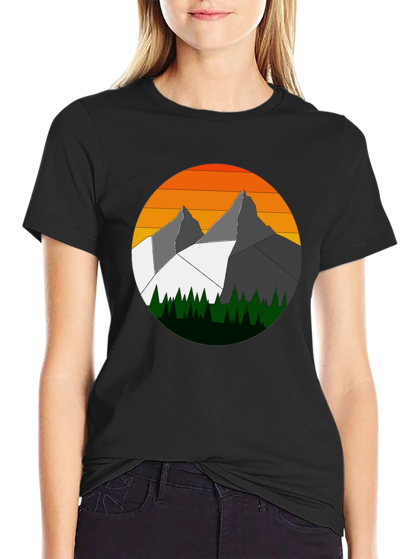 Mountain Sunset Graphic Tee - Nature Inspired Style