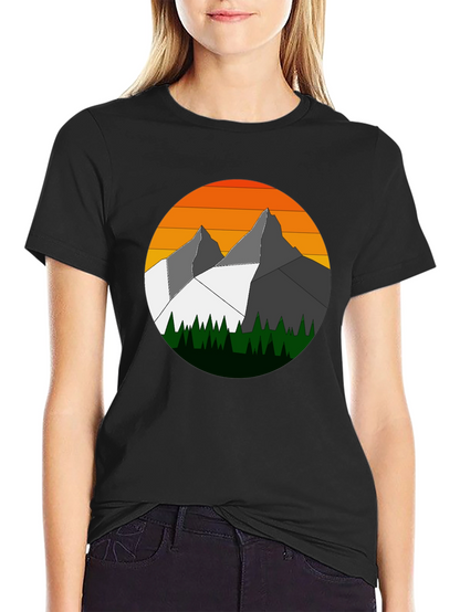 Mountain Sunset Graphic Tee - Nature Inspired Style