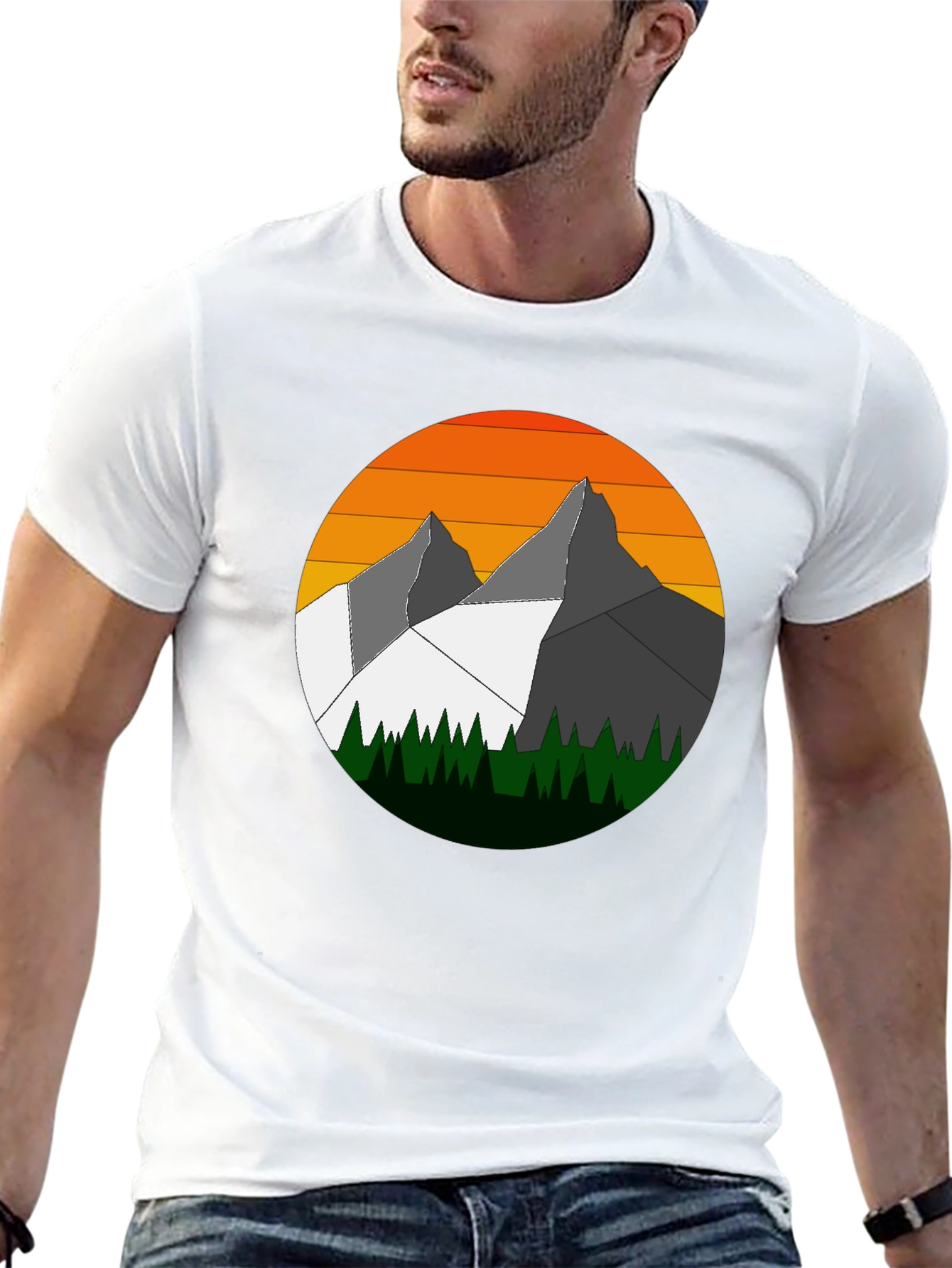 Mountain Sunset Graphic Tee - Nature Inspired Style