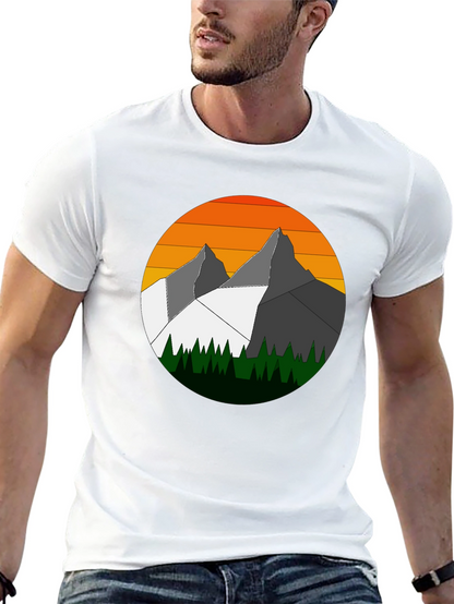 Mountain Sunset Graphic Tee - Nature Inspired Style