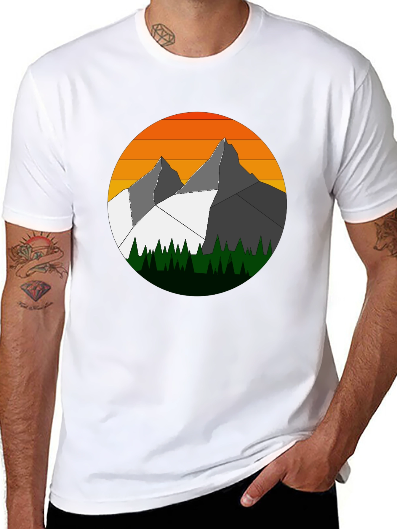 Mountain Sunset Graphic Tee - Nature Inspired Style
