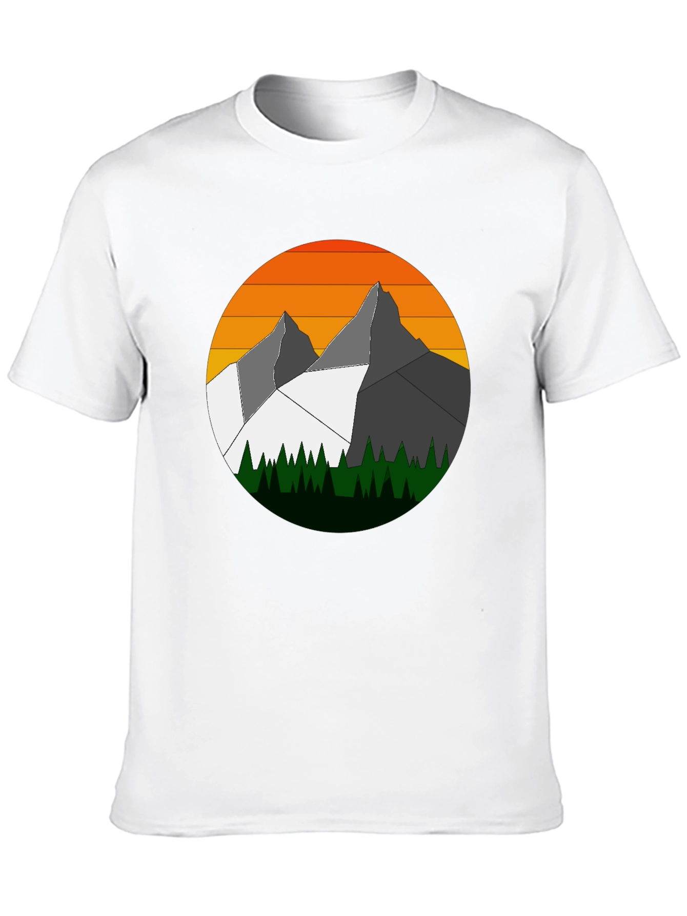 Mountain Sunset Graphic Tee - Nature Inspired Style