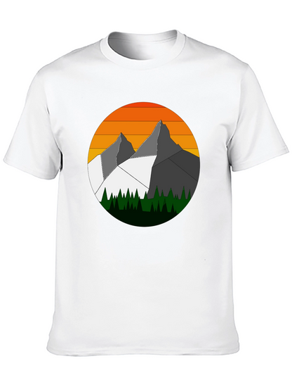 Mountain Sunset Graphic Tee - Nature Inspired Style