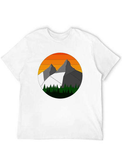Mountain Sunset Graphic Tee - Nature Inspired Style