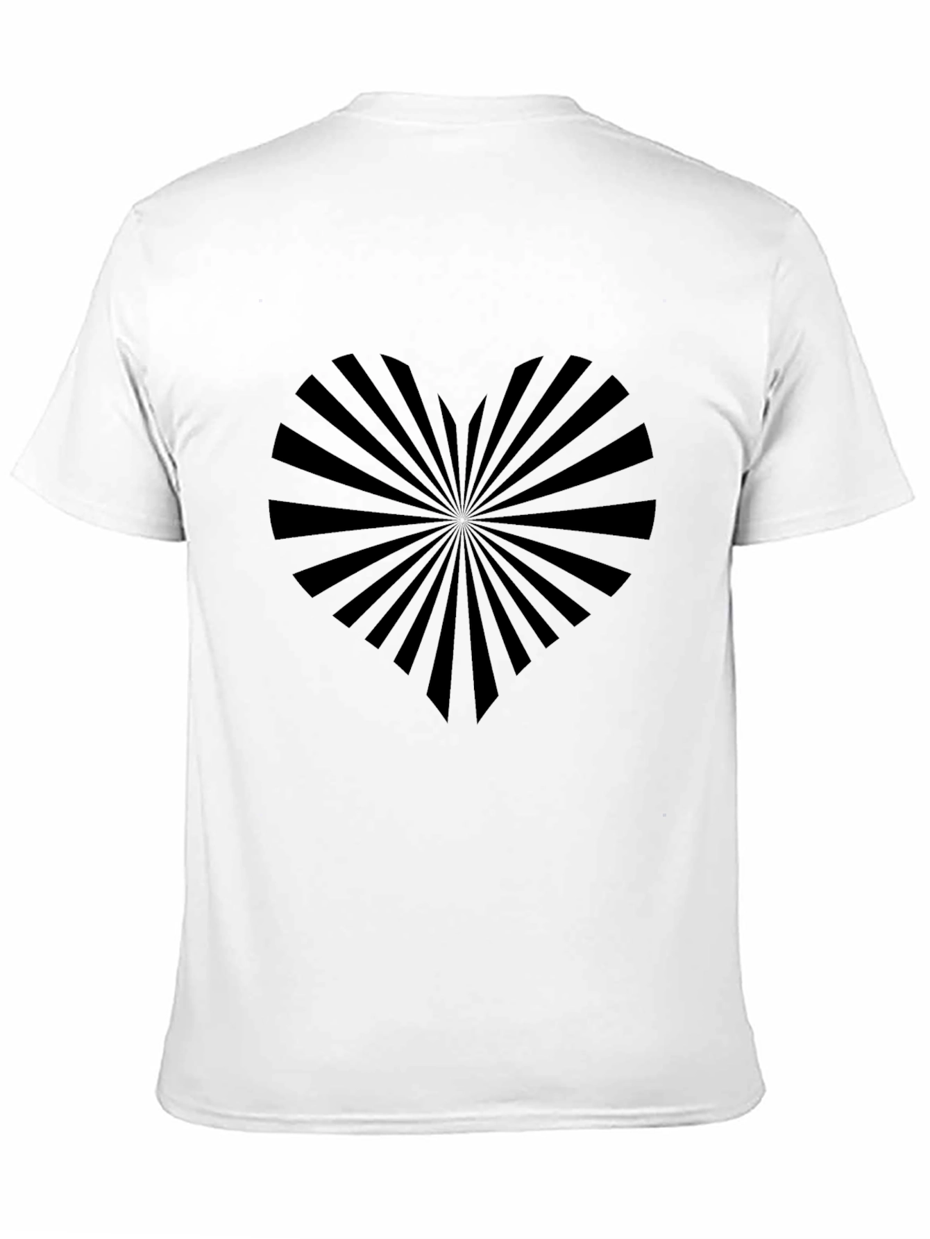 Heart Rays Graphic Tee - Black Cotton Blend