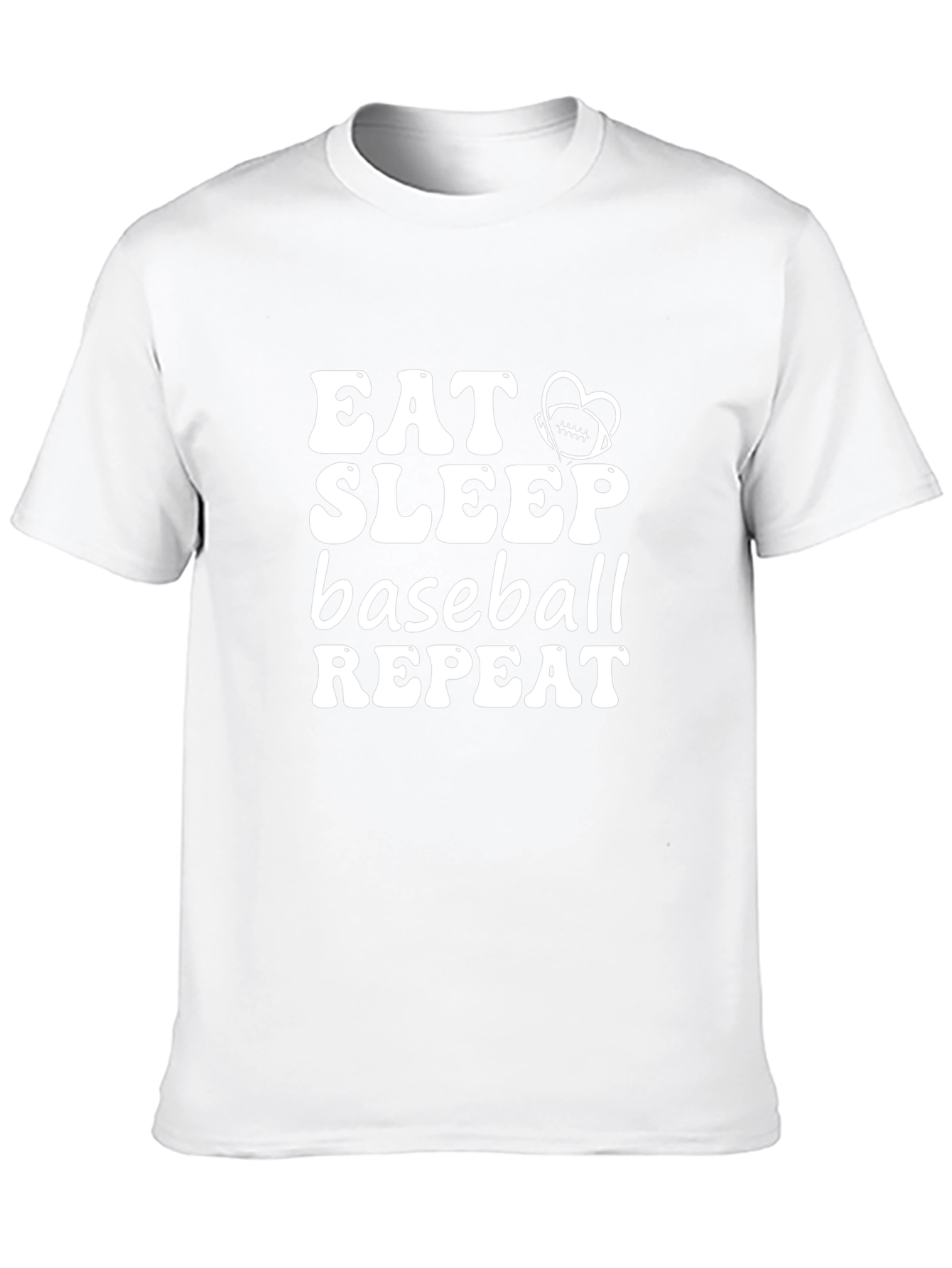 Eat Sleep Baseball Repeat Black T-Shirt