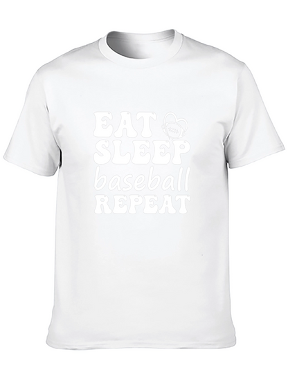 Eat Sleep Baseball Repeat Black T-Shirt