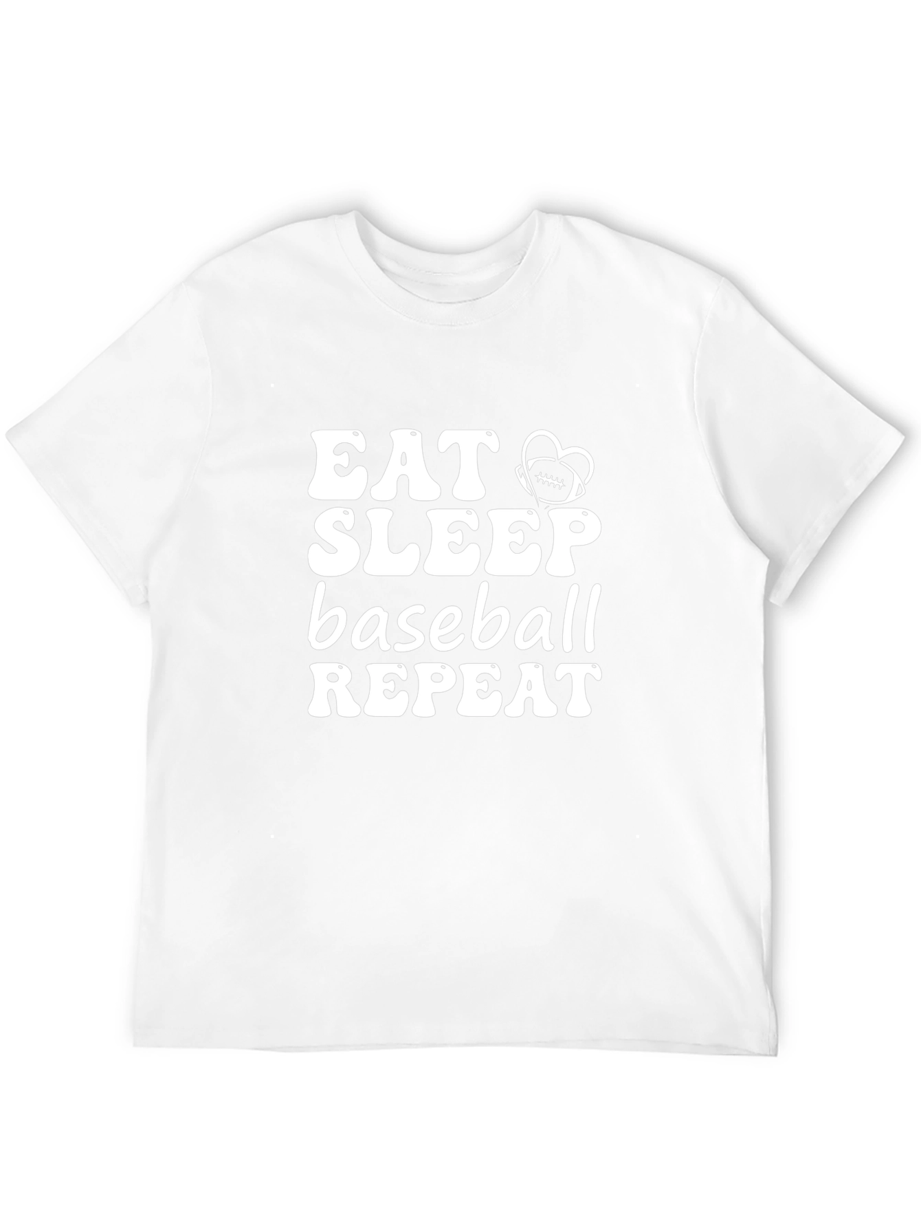 Eat Sleep Baseball Repeat Black T-Shirt