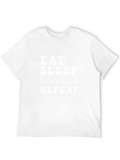 Eat Sleep Baseball Repeat Black T-Shirt