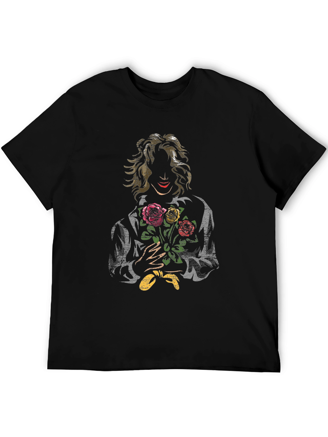 Mysterious Floral Graphic Tee - Unique Style