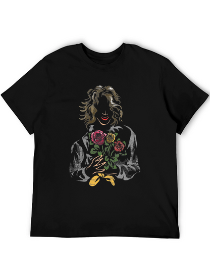 Mysterious Floral Graphic Tee - Unique Style