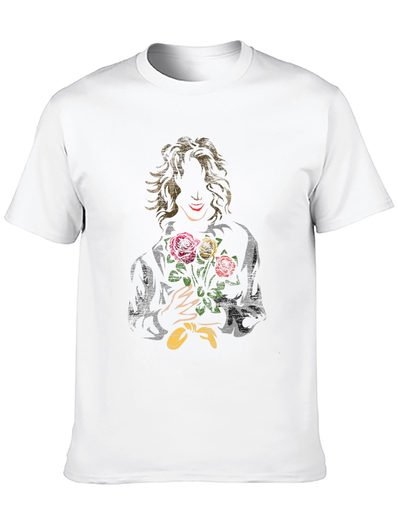 Mysterious Floral Graphic Tee - Unique Style