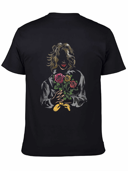 Mysterious Floral Graphic Tee - Unique Style