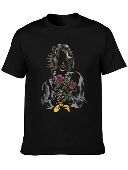 Mysterious Floral Graphic Tee - Unique Style