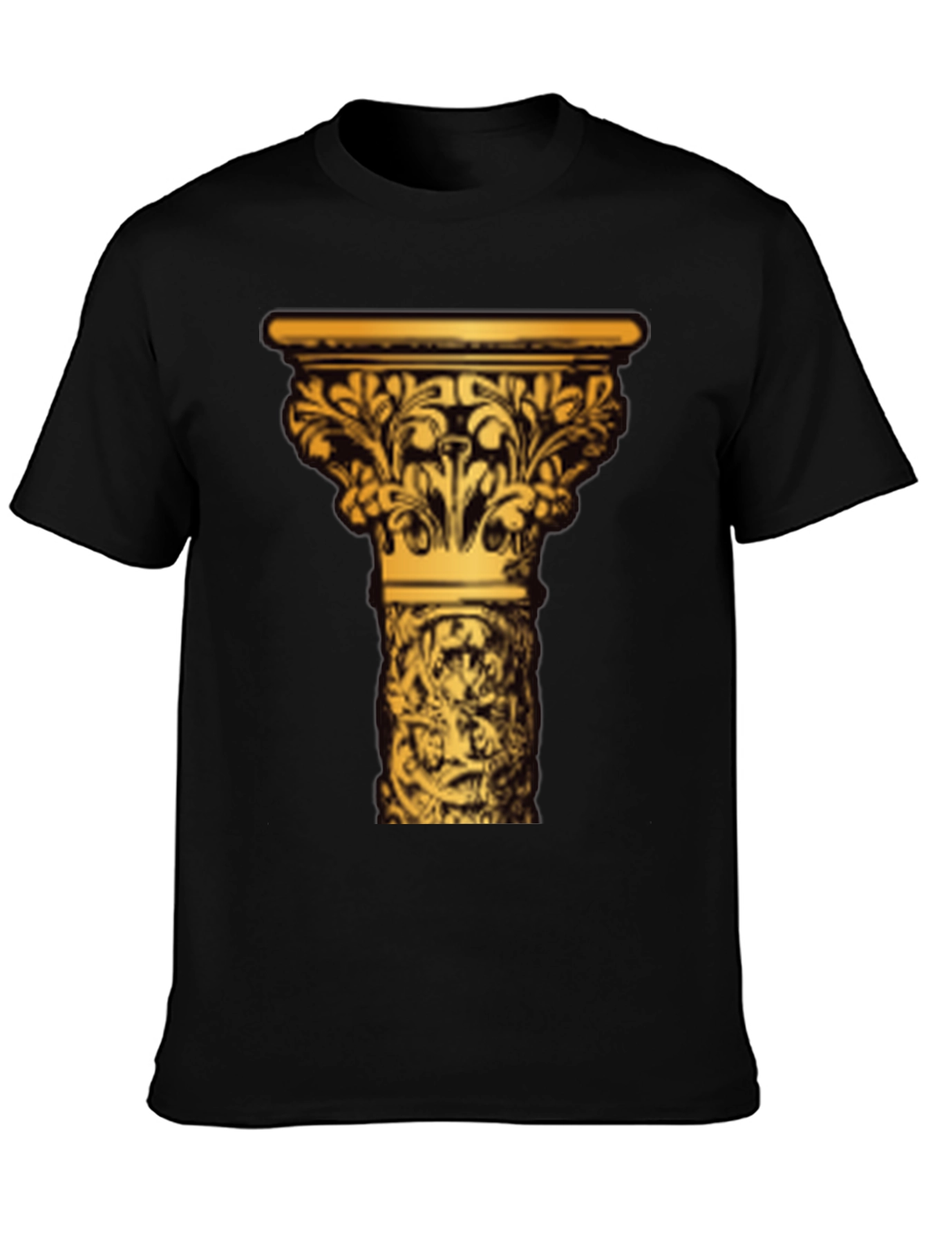 Ornate Column Graphic Tee - Black