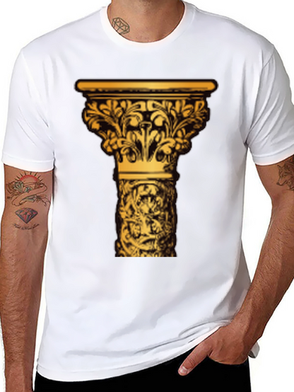 Ornate Column Graphic Tee - Black