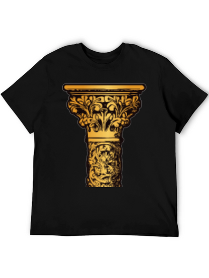 Ornate Column Graphic Tee - Black