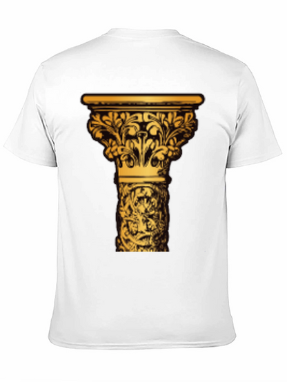 Ornate Column Graphic Tee - Black