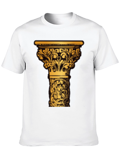 Ornate Column Graphic Tee - Black