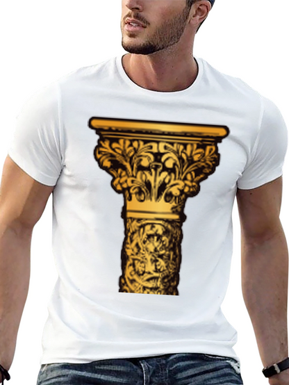 Ornate Column Graphic Tee - Black