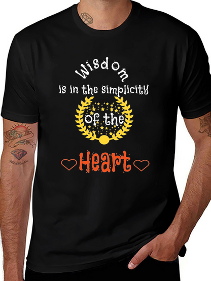 Wisdom Heart Simplicity Graphic T-Shirt