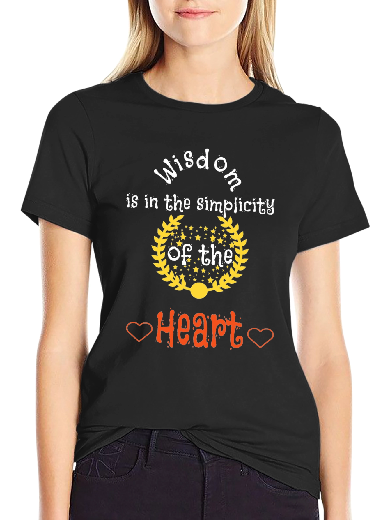 Wisdom Heart Simplicity Graphic T-Shirt