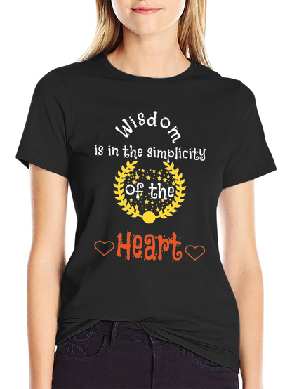 Wisdom Heart Simplicity Graphic T-Shirt