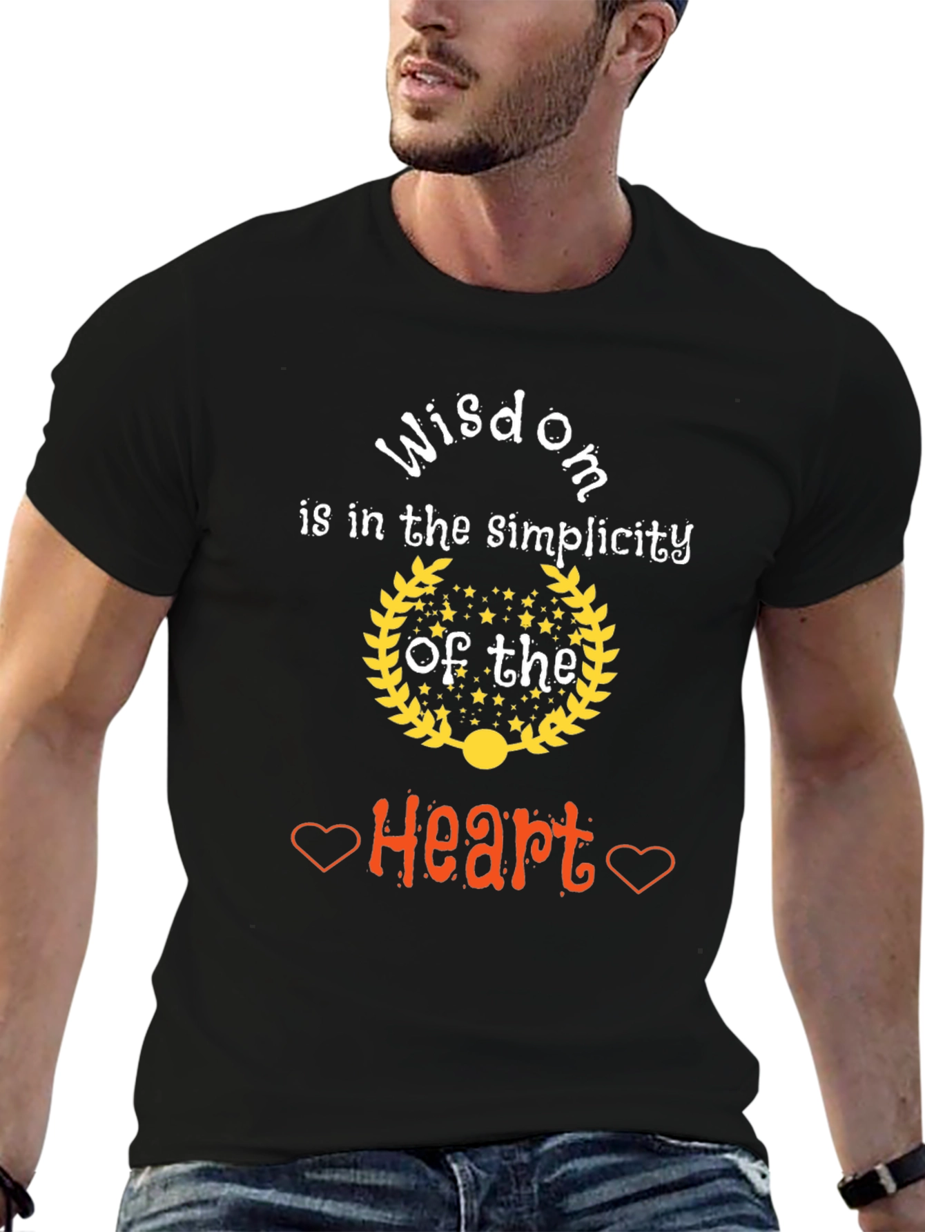 Wisdom Heart Simplicity Graphic T-Shirt