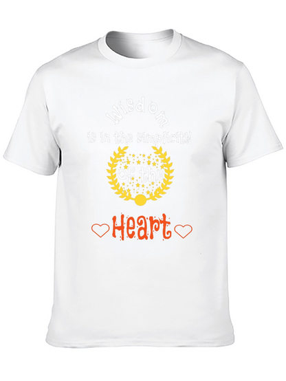 Wisdom Heart Simplicity Graphic T-Shirt