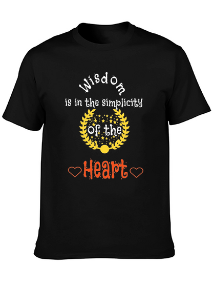 Wisdom Heart Simplicity Graphic T-Shirt
