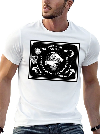 Ouija Board Graphic Print Black T-Shirt