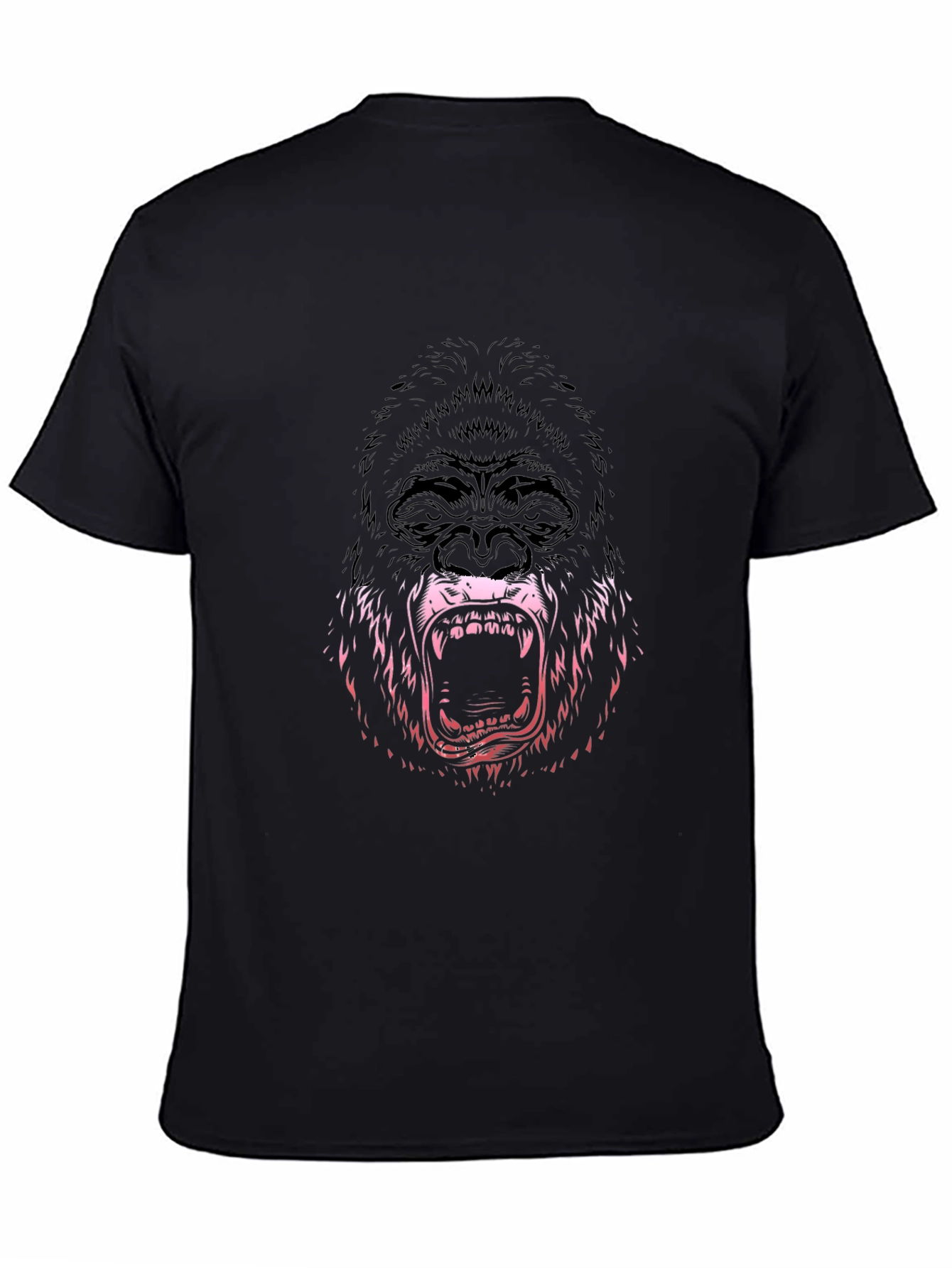 Mens Graphic Tee - Gorilla Design - Black