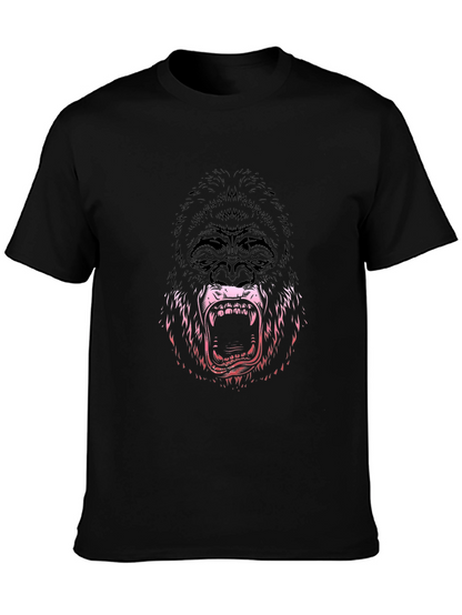 Mens Graphic Tee - Gorilla Design - Black